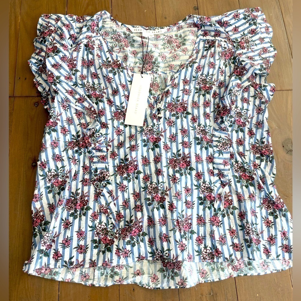 Veronica Beard joi floral top XL NWT